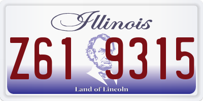 IL license plate Z619315