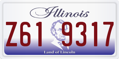 IL license plate Z619317
