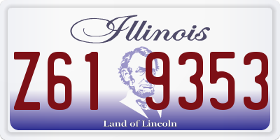 IL license plate Z619353