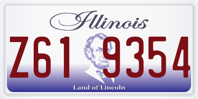 IL license plate Z619354
