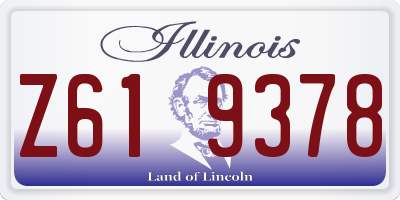 IL license plate Z619378