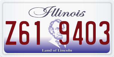 IL license plate Z619403