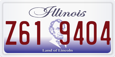 IL license plate Z619404