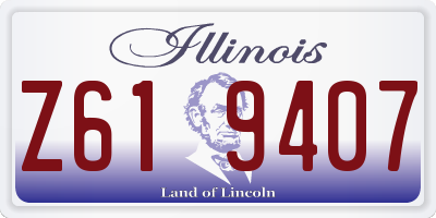IL license plate Z619407