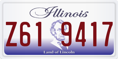 IL license plate Z619417