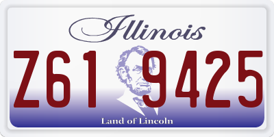 IL license plate Z619425