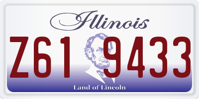 IL license plate Z619433