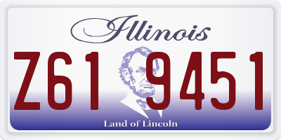 IL license plate Z619451