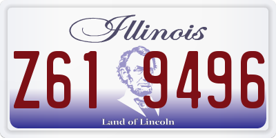 IL license plate Z619496