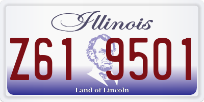 IL license plate Z619501