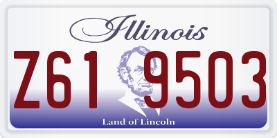 IL license plate Z619503