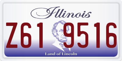 IL license plate Z619516