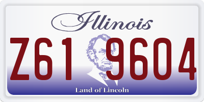 IL license plate Z619604