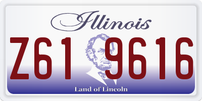 IL license plate Z619616