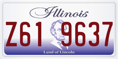 IL license plate Z619637