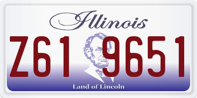 IL license plate Z619651