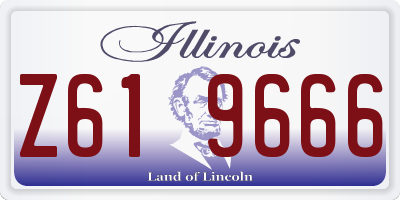 IL license plate Z619666
