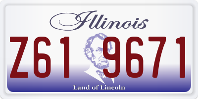IL license plate Z619671