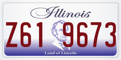 IL license plate Z619673