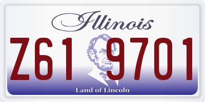 IL license plate Z619701