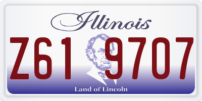 IL license plate Z619707