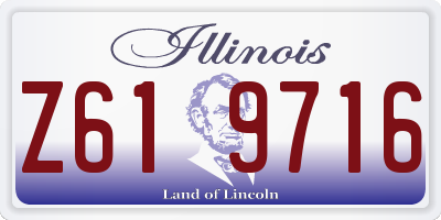 IL license plate Z619716
