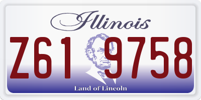 IL license plate Z619758