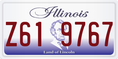 IL license plate Z619767