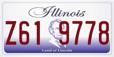 IL license plate Z619778