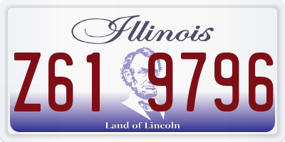 IL license plate Z619796