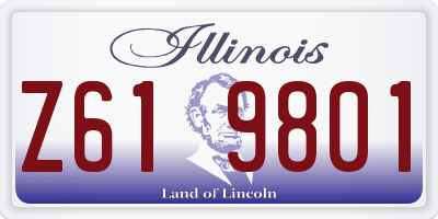 IL license plate Z619801