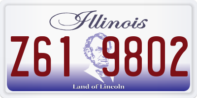IL license plate Z619802