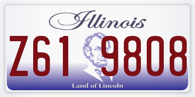 IL license plate Z619808