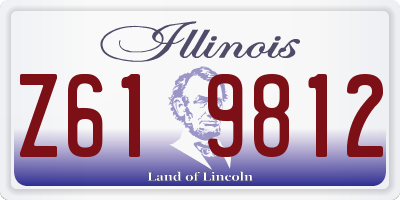 IL license plate Z619812