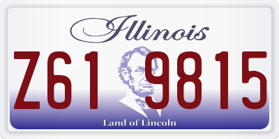 IL license plate Z619815