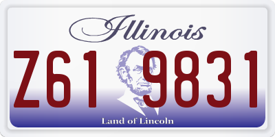 IL license plate Z619831