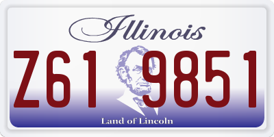 IL license plate Z619851