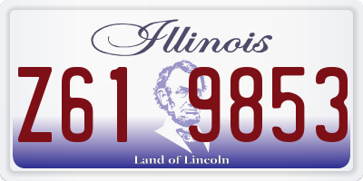 IL license plate Z619853