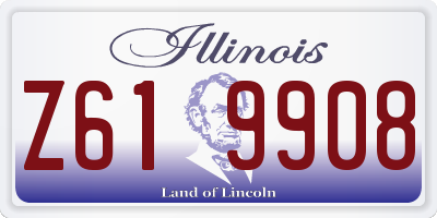 IL license plate Z619908