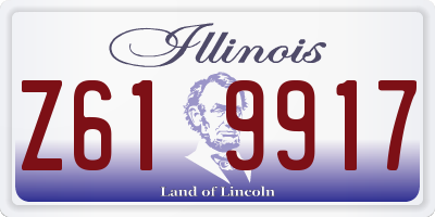 IL license plate Z619917