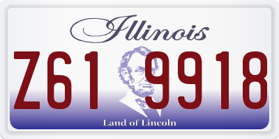 IL license plate Z619918