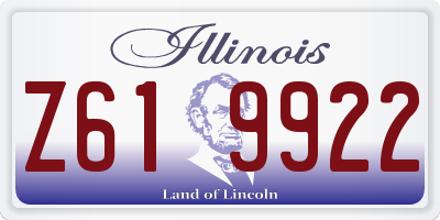 IL license plate Z619922