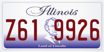 IL license plate Z619926