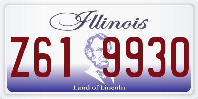IL license plate Z619930