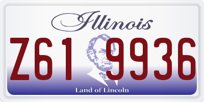 IL license plate Z619936