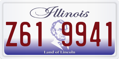 IL license plate Z619941