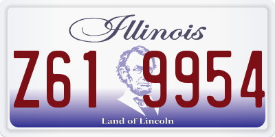 IL license plate Z619954
