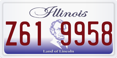 IL license plate Z619958
