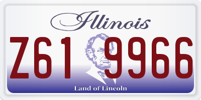 IL license plate Z619966
