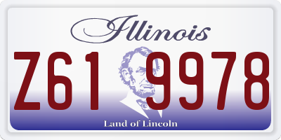 IL license plate Z619978
